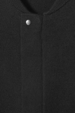 Hot COS KNITTED WOOL BOMBER JACKET BLACK