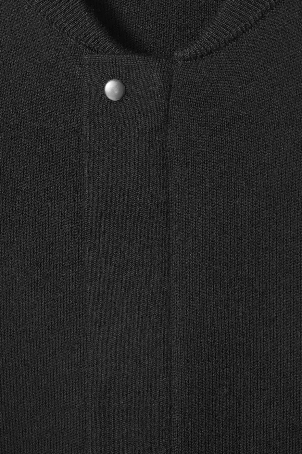 Hot COS KNITTED WOOL BOMBER JACKET BLACK