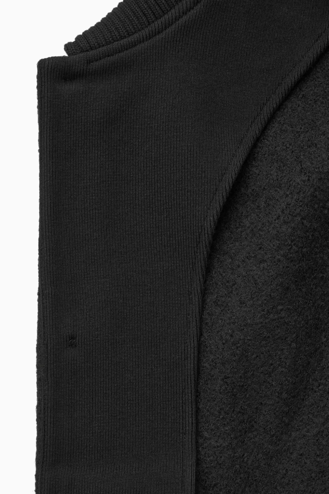 Best COS KNITTED-COLLAR WORKWEAR JACKET BLACK