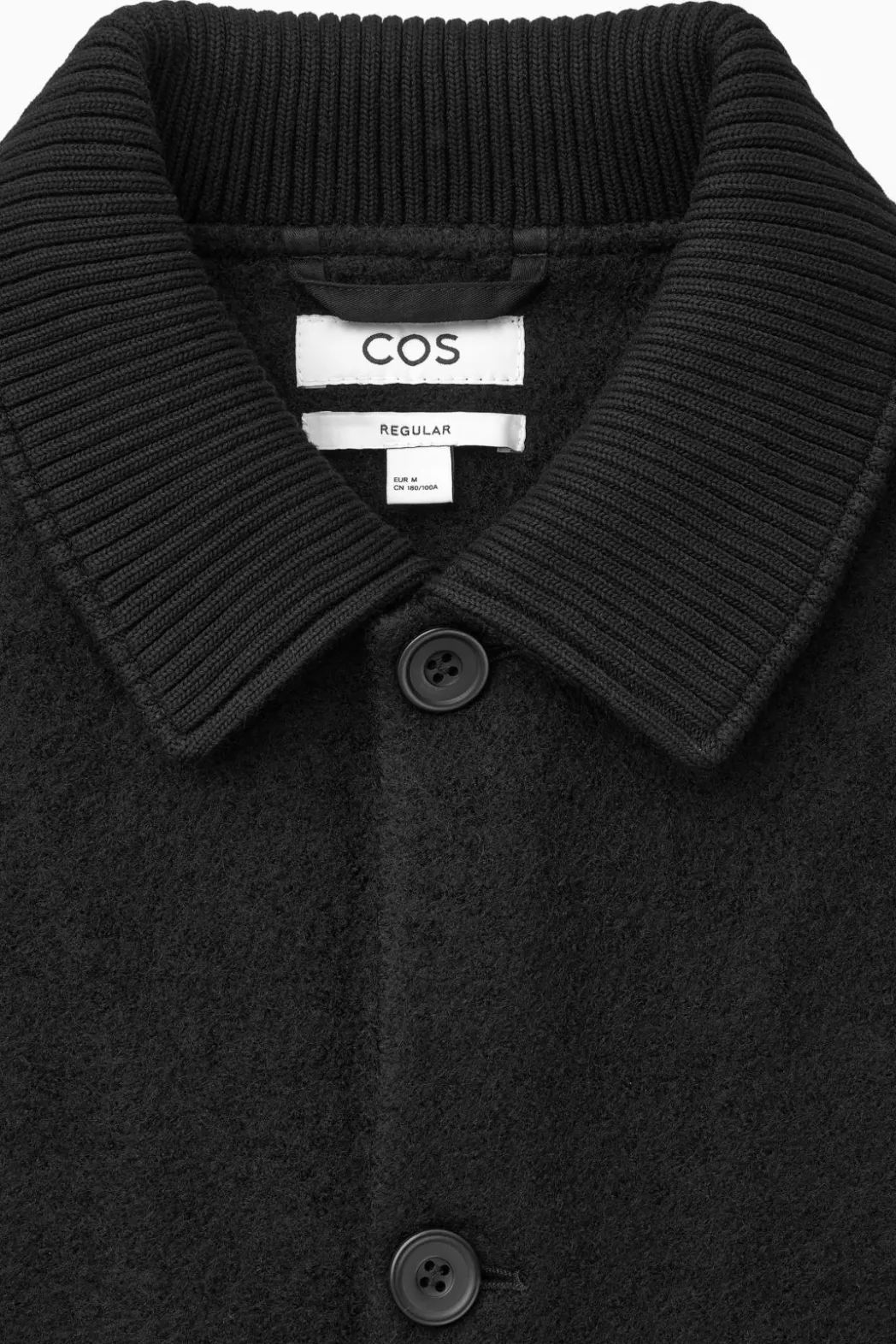 Best COS KNITTED-COLLAR WORKWEAR JACKET BLACK