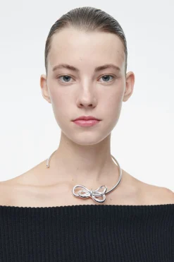 Discount COS KNOTTED BOW CHOKER SILVER