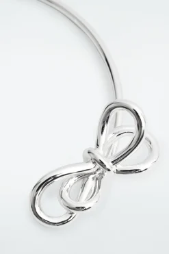 Discount COS KNOTTED BOW CHOKER SILVER