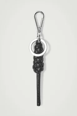 Outlet COS KNOTTED LEATHER KEYRING BLACK