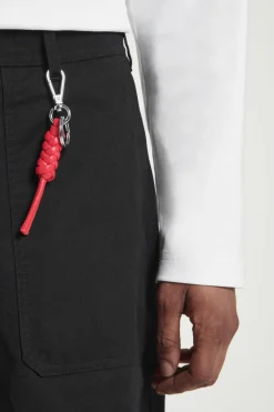 Outlet COS KNOTTED LEATHER KEYRING RED