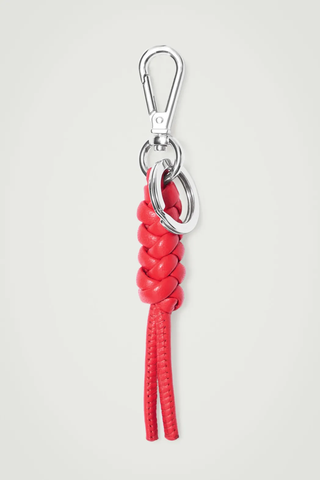 Outlet COS KNOTTED LEATHER KEYRING RED