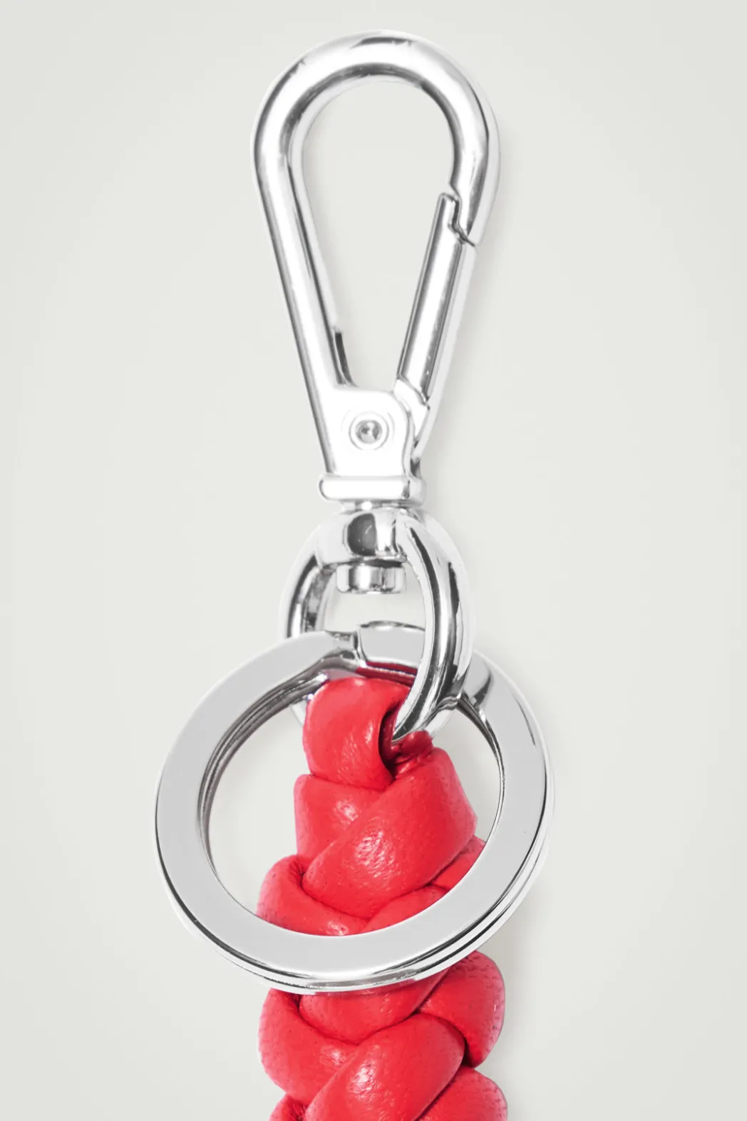 Outlet COS KNOTTED LEATHER KEYRING RED