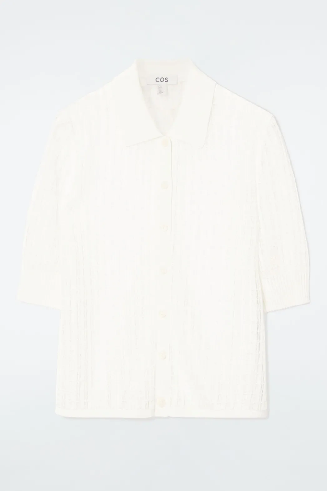 Best COS LACE-STITCH SHORT-SLEEVED CARDIGAN IVORY