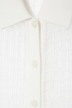Best COS LACE-STITCH SHORT-SLEEVED CARDIGAN IVORY
