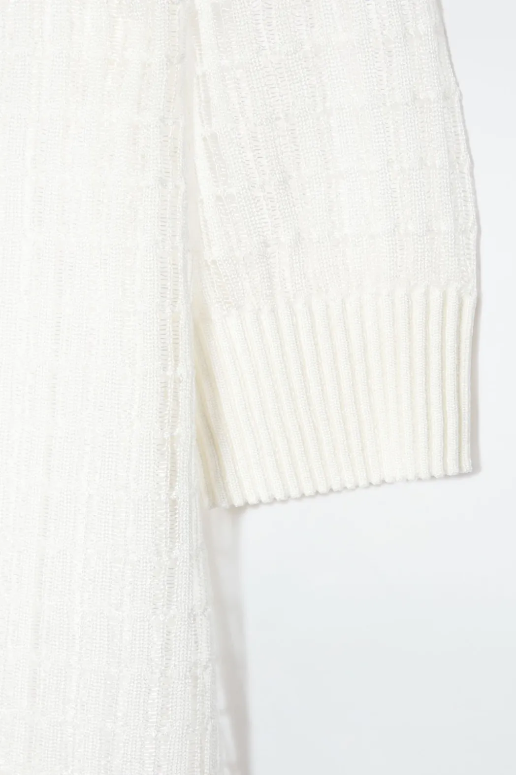 Best COS LACE-STITCH SHORT-SLEEVED CARDIGAN IVORY