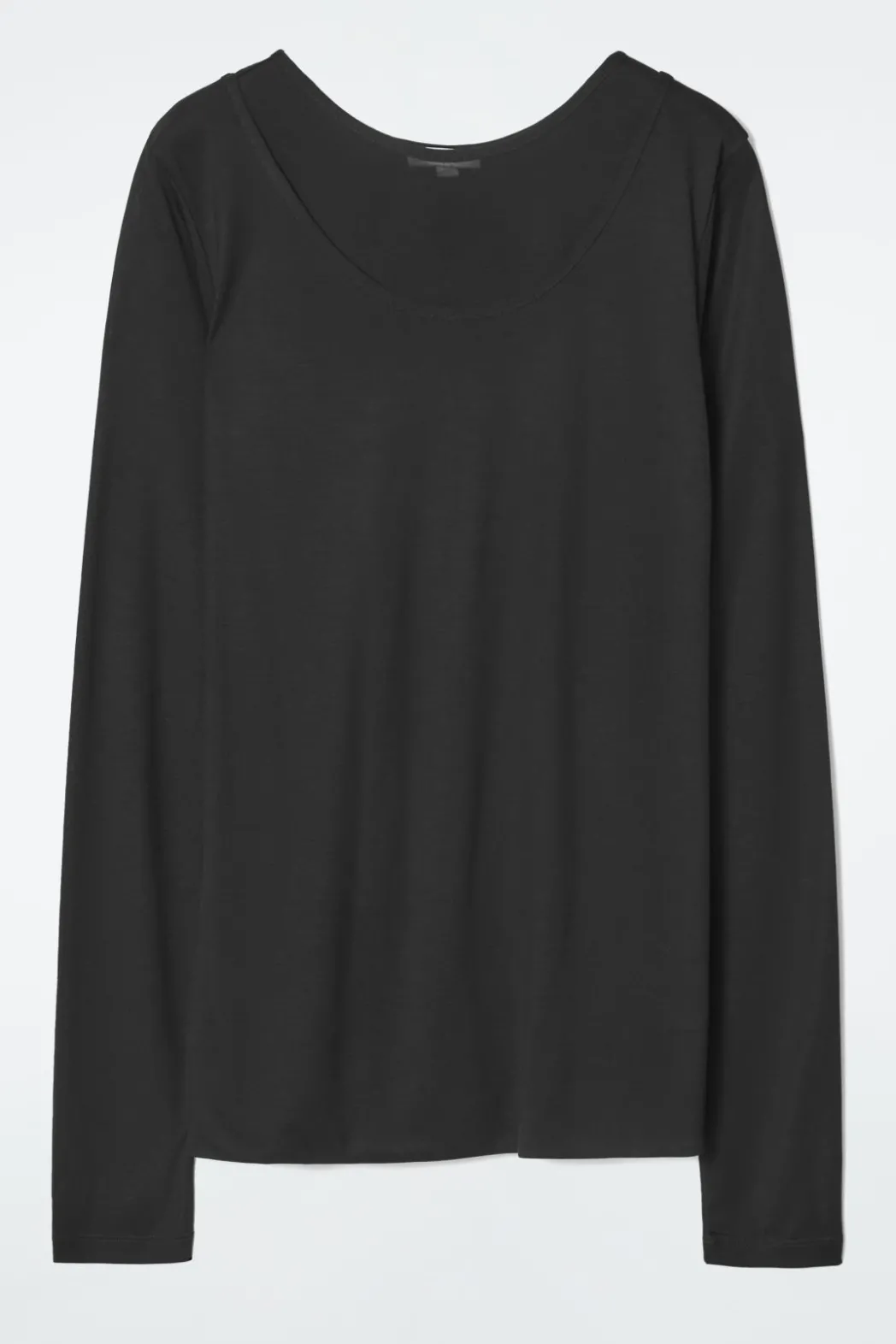 Sale COS LAYERED LONG-SLEEVED TOP BLACK