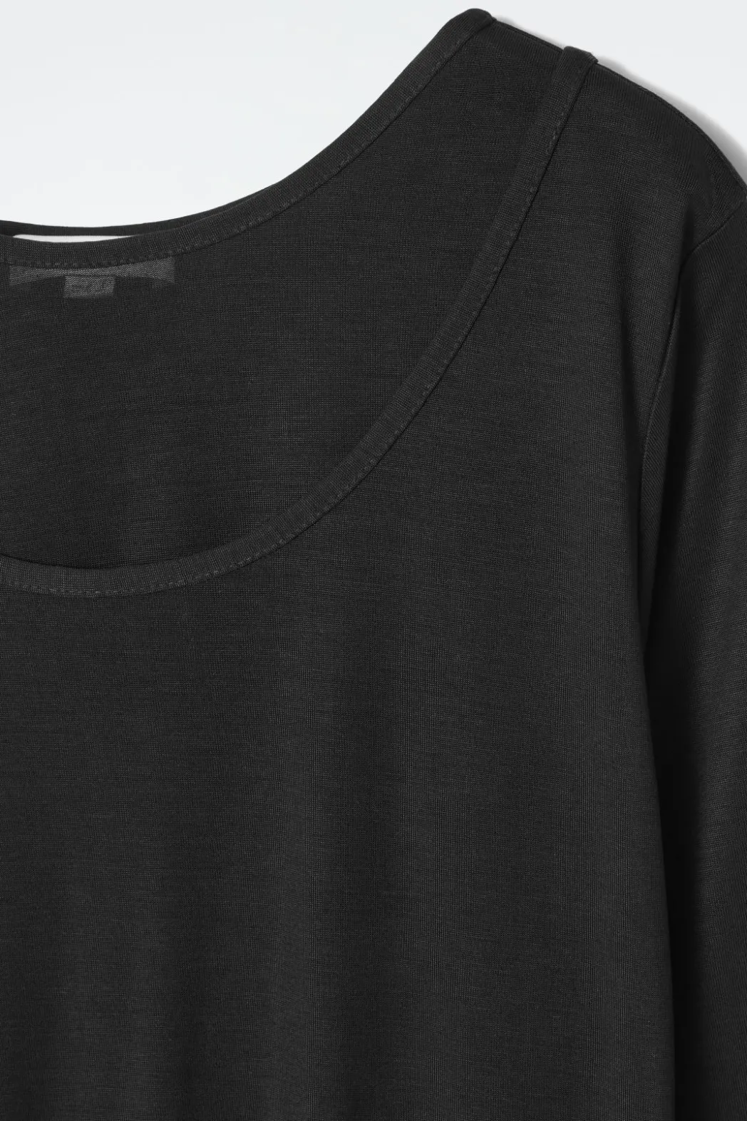 Sale COS LAYERED LONG-SLEEVED TOP BLACK