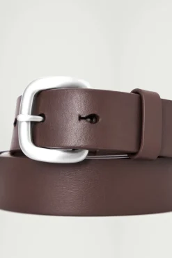 Outlet COS LEATHER BELT BROWN