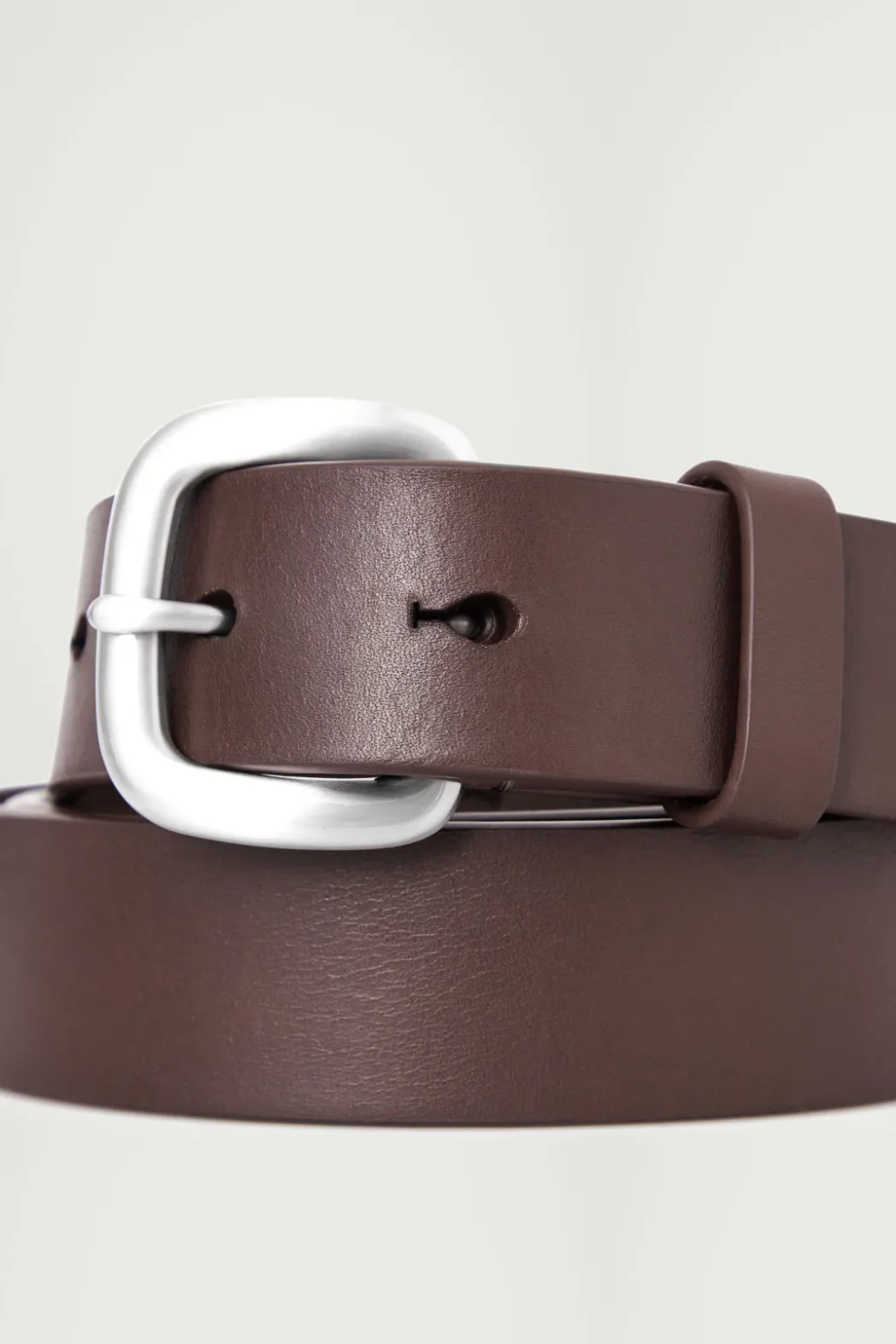 Outlet COS LEATHER BELT BROWN