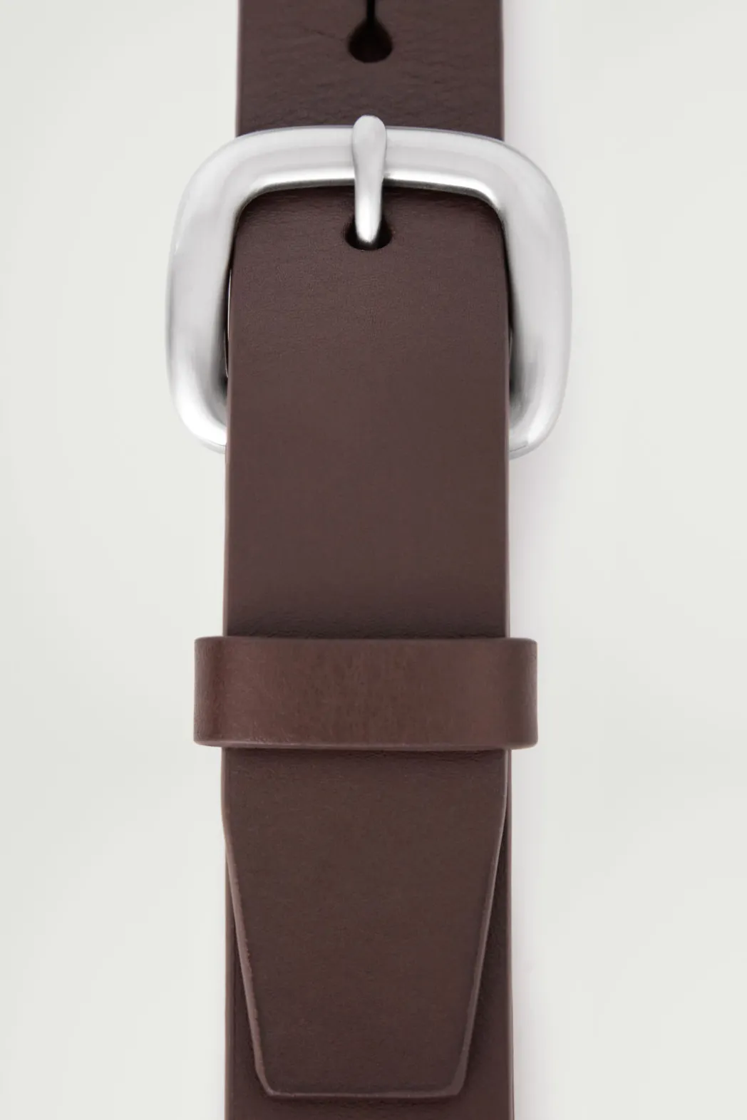 Outlet COS LEATHER BELT BROWN