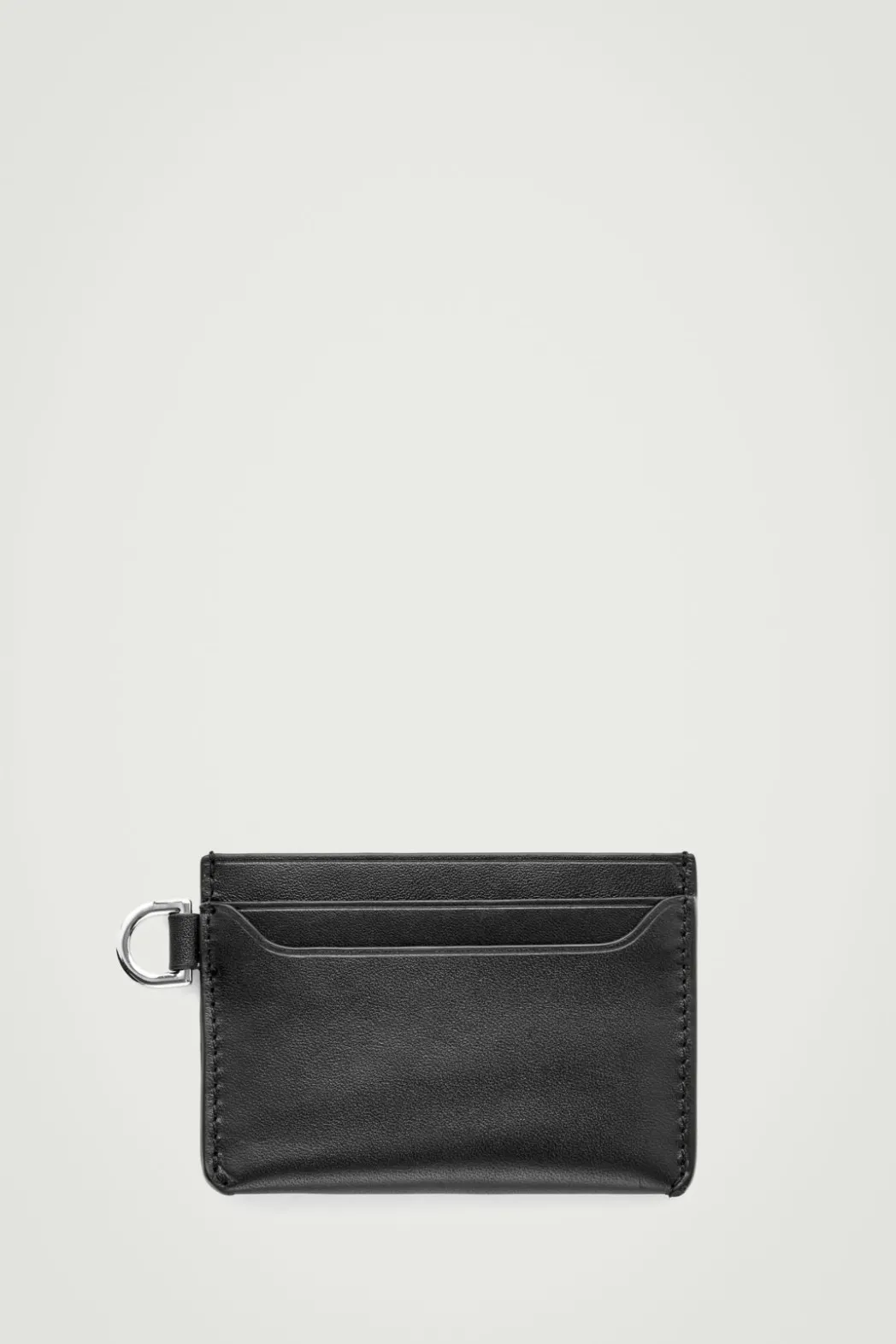 Discount COS LEATHER CARDHOLDER BLACK