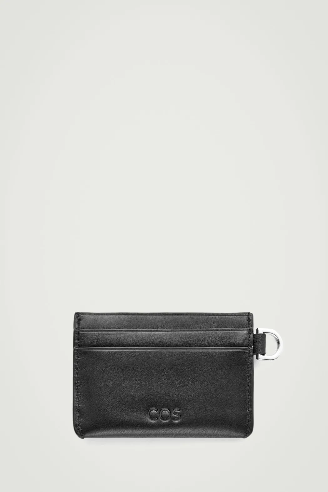 Discount COS LEATHER CARDHOLDER BLACK
