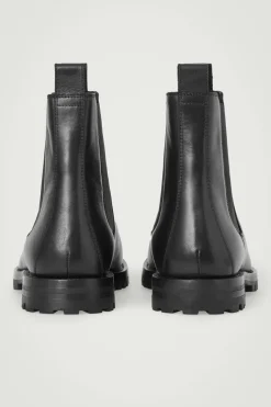Discount COS LEATHER CHELSEA BOOTS BLACK