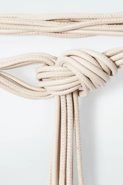 Best COS LEATHER CORD BELT BEIGE