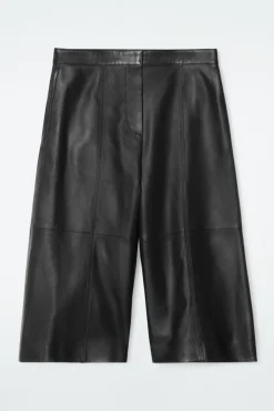 Sale COS LEATHER CULOTTES BLACK