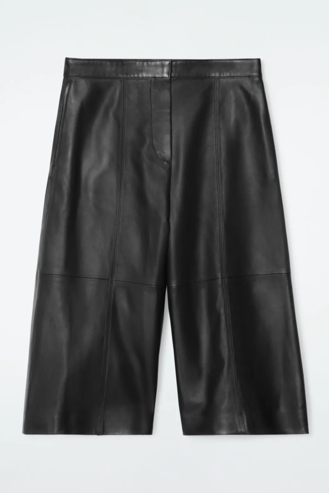 Sale COS LEATHER CULOTTES BLACK