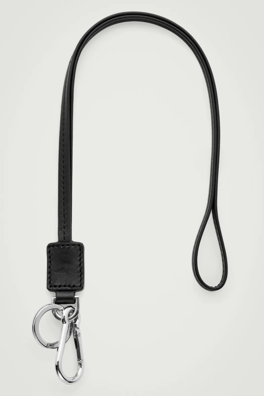 Outlet COS LEATHER KEY-FOB LANYARD BLACK