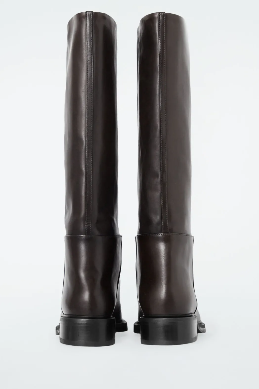 Best COS LEATHER RIDING BOOTS DARK BROWN