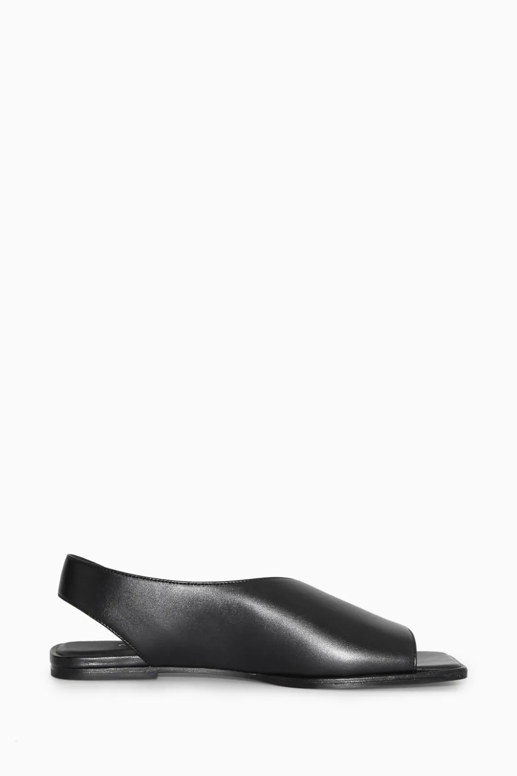 Online COS LEATHER SLINGBACK SANDALS BLACK