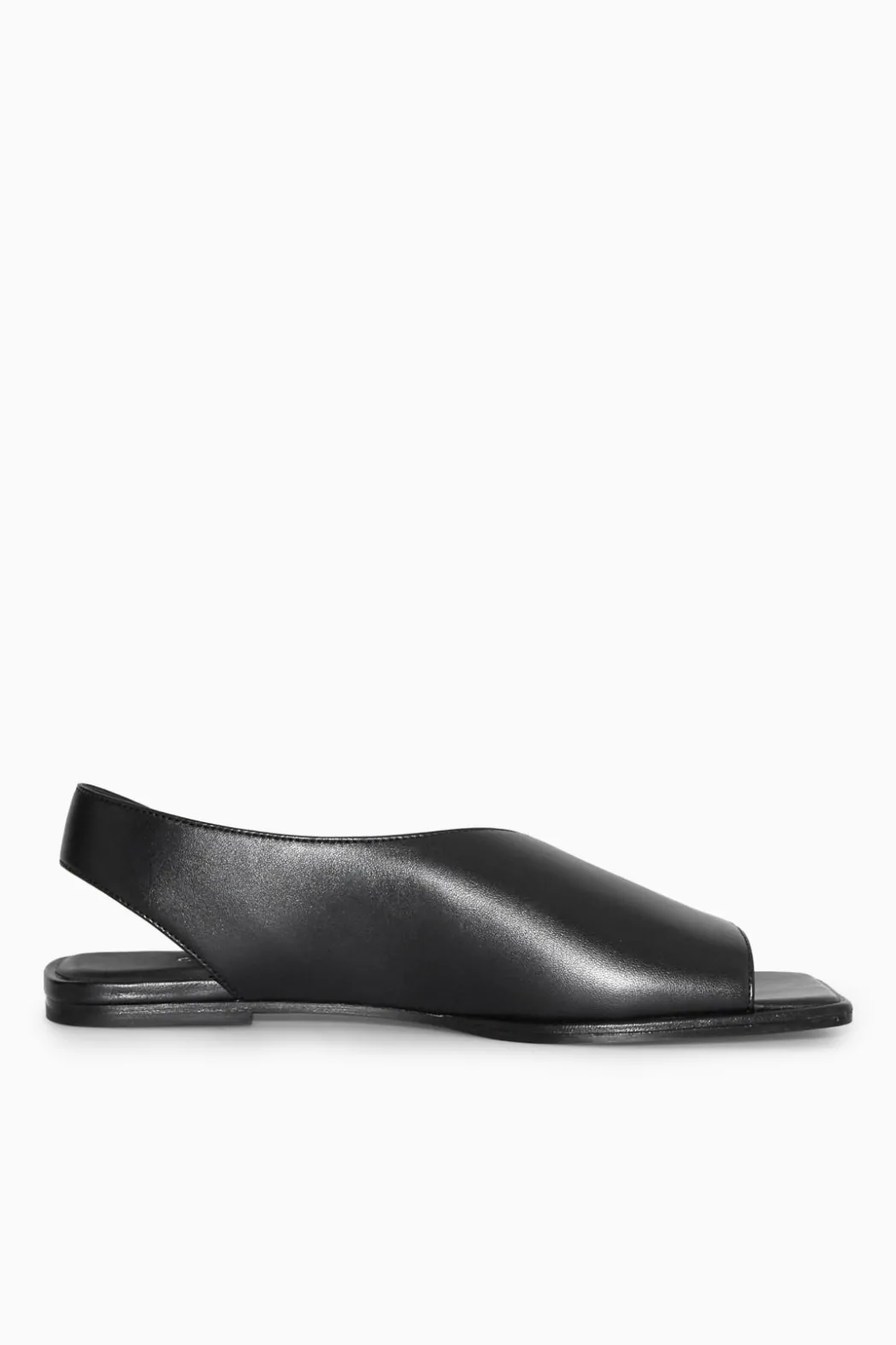 Online COS LEATHER SLINGBACK SANDALS BLACK