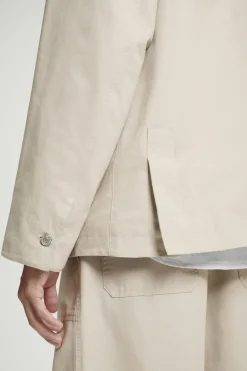 Outlet COS LEATHER-COLLAR FIELD JACKET MOLE