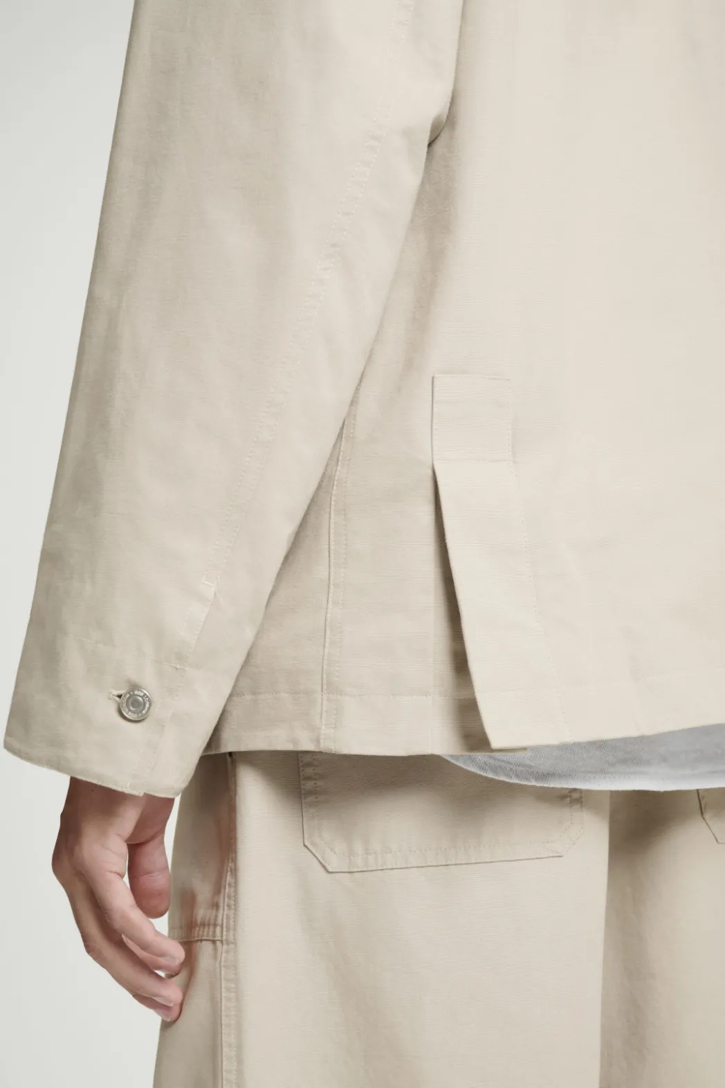 Outlet COS LEATHER-COLLAR FIELD JACKET MOLE