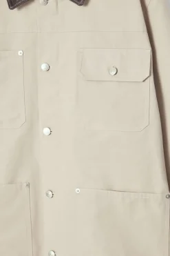 Outlet COS LEATHER-COLLAR FIELD JACKET MOLE