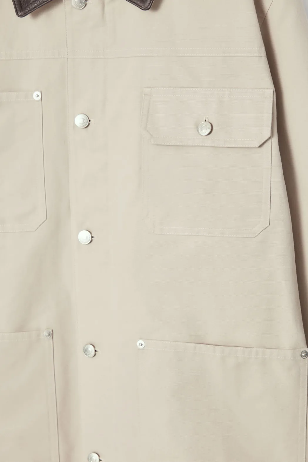Outlet COS LEATHER-COLLAR FIELD JACKET MOLE