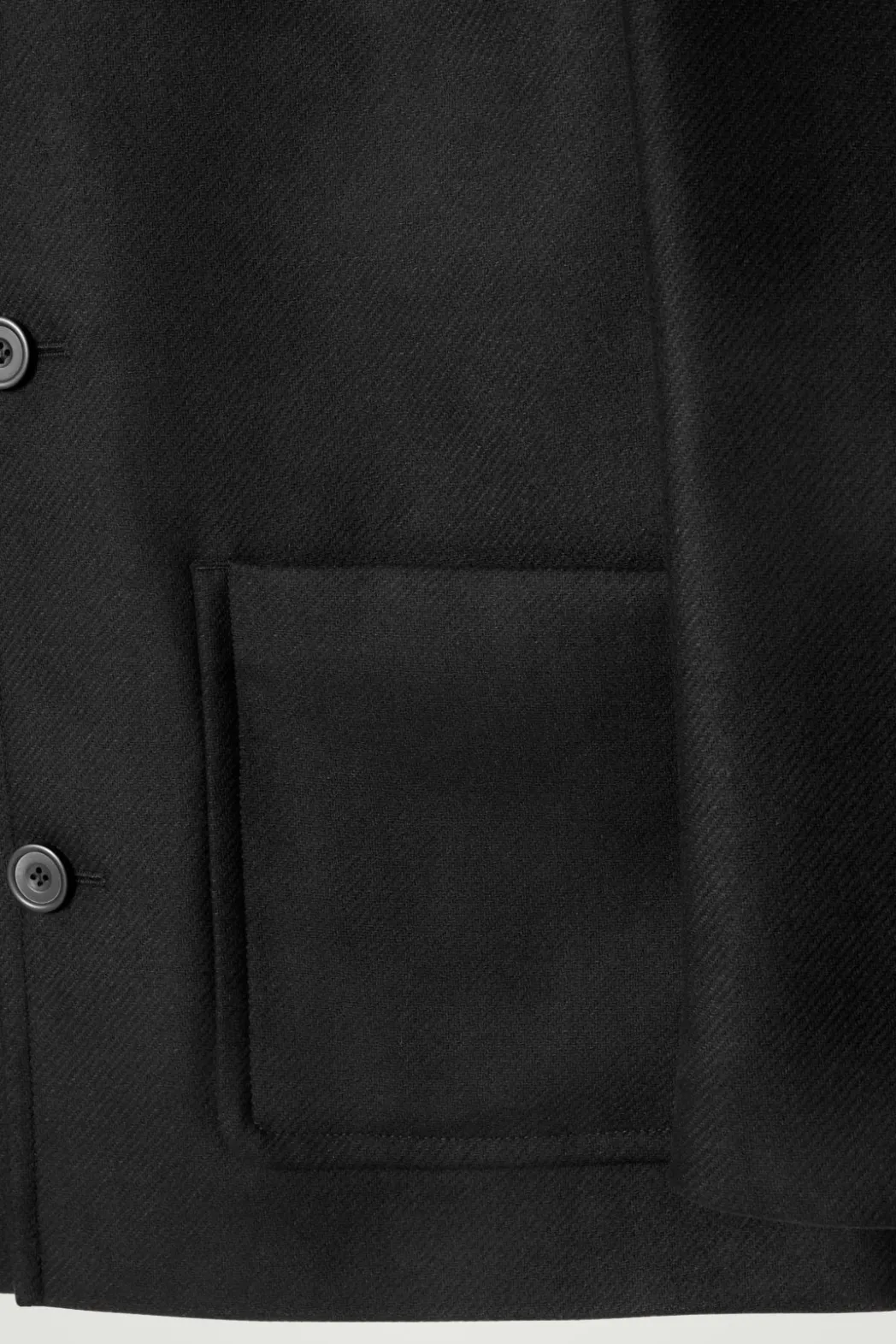 Outlet COS LEATHER-PANELED DONKEY JACKET BLACK