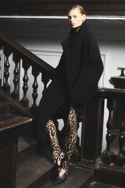 Hot COS LEOPARD-PRINT MERINO WOOL LEGGINGS LEOPARD PRINT
