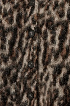 New COS -PRINT MOHAIR-BLEND CARDIGAN LEOPARD