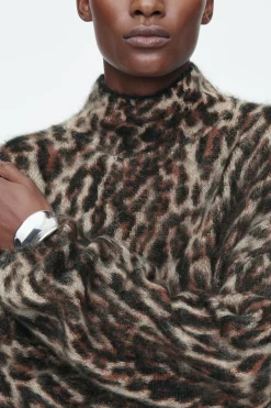 Outlet COS -PRINT MOHAIR-BLEND SWEATER LEOPARD