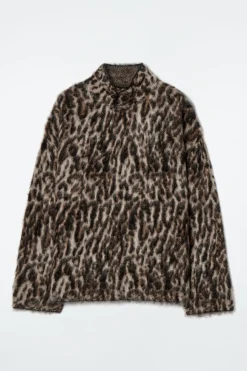 Outlet COS -PRINT MOHAIR-BLEND SWEATER LEOPARD
