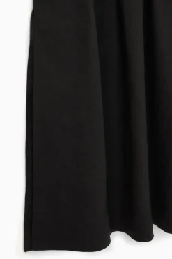 Clearance COS LINEN A-LINE MAXI SKIRT BLACK