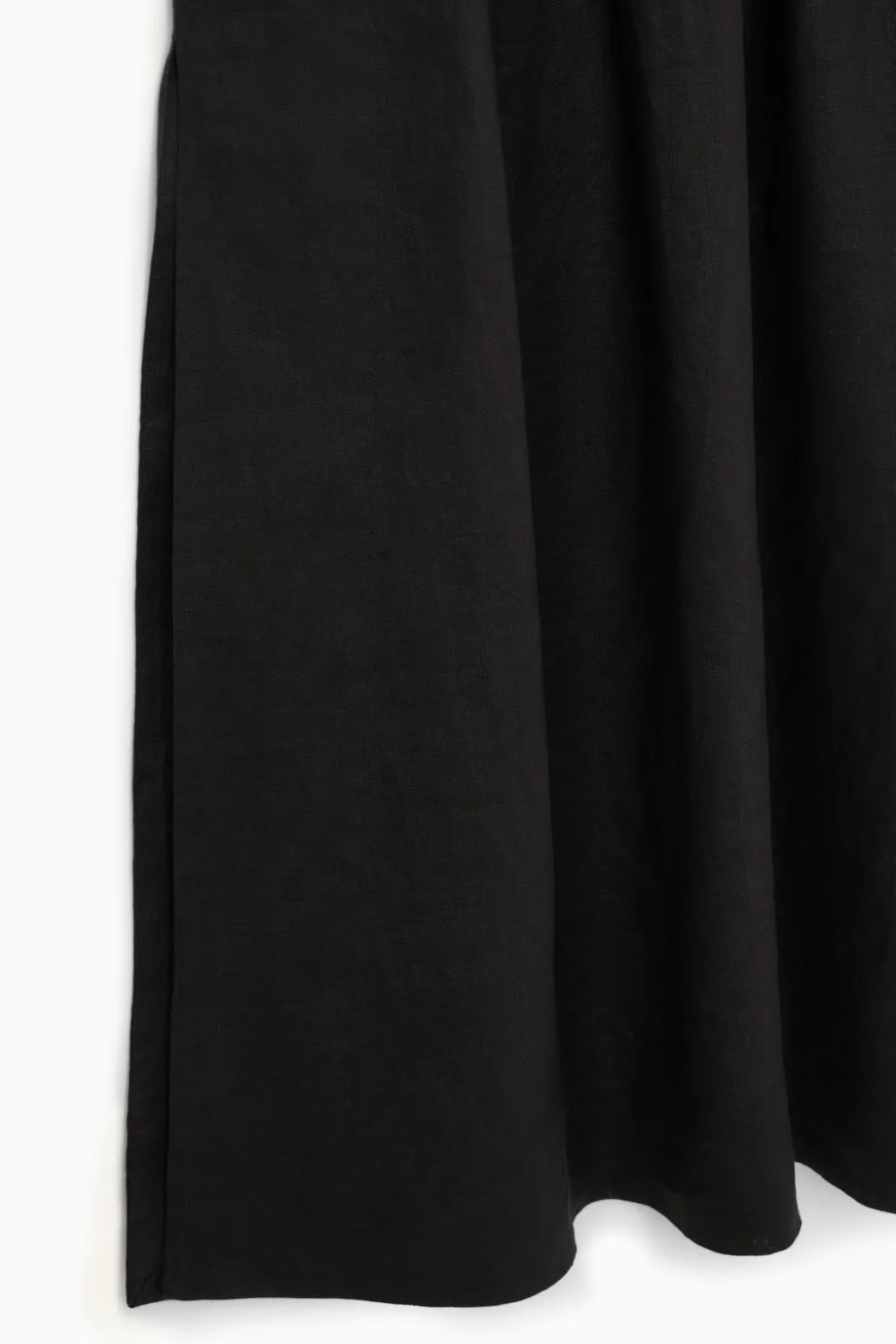 Clearance COS LINEN A-LINE MAXI SKIRT BLACK