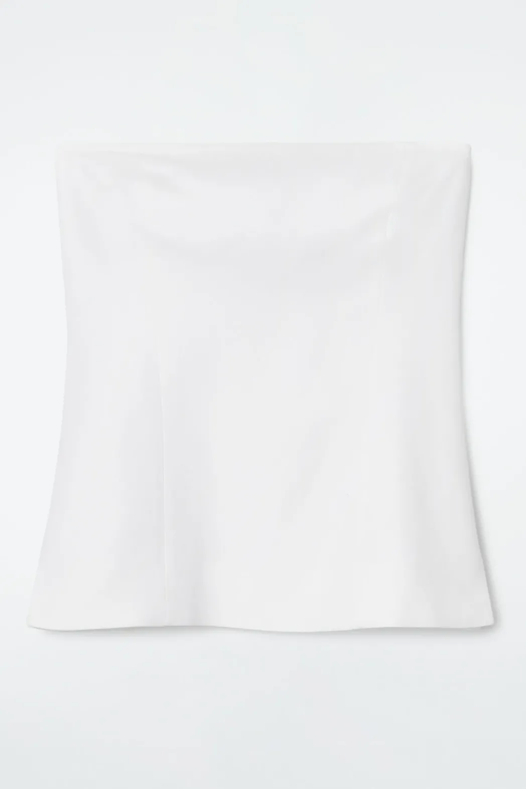 Discount COS LINEN BUSTIER TOP WHITE