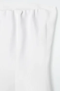 Discount COS LINEN BUSTIER TOP WHITE