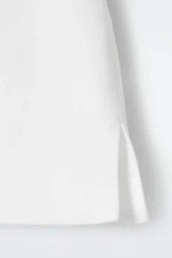 Discount COS LINEN BUSTIER TOP WHITE