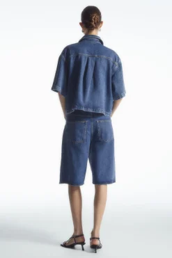 Hot COS LONGLINE DENIM SHORTS BLUE