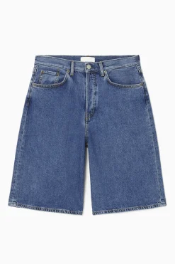 Hot COS LONGLINE DENIM SHORTS BLUE