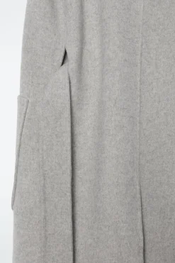 COS LONGLINE DOUBLE-FACED WOOL VEST GRAY