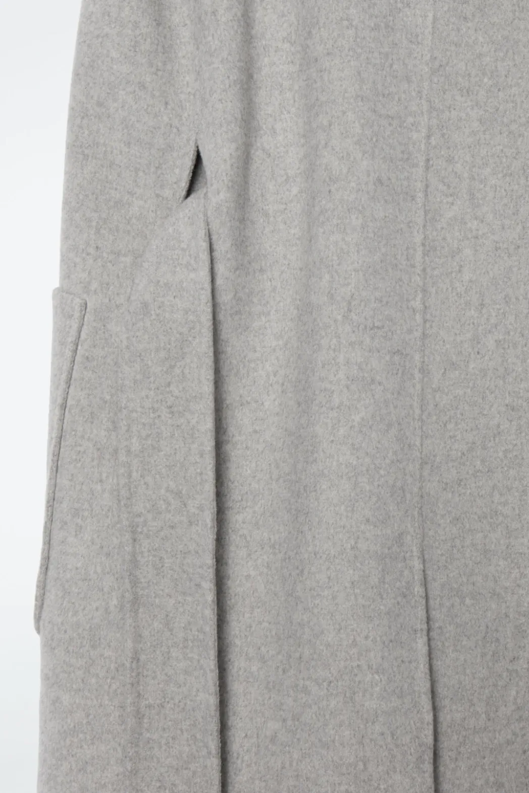 COS LONGLINE DOUBLE-FACED WOOL VEST GRAY