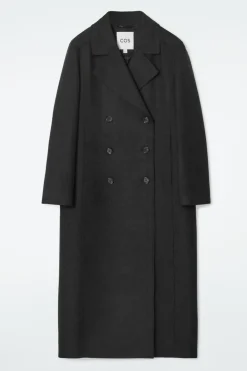 Outlet COS LONGLINE WOOL PEA COAT CHARCOAL