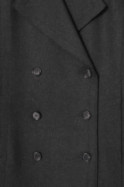 Outlet COS LONGLINE WOOL PEA COAT CHARCOAL