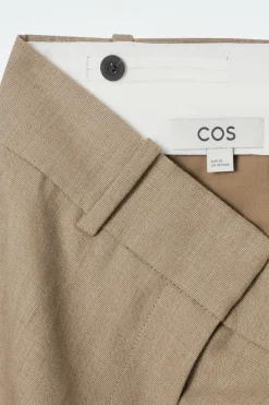 Outlet COS LONGLINE WOOL-BLEND TWILL SHORTS BEIGE