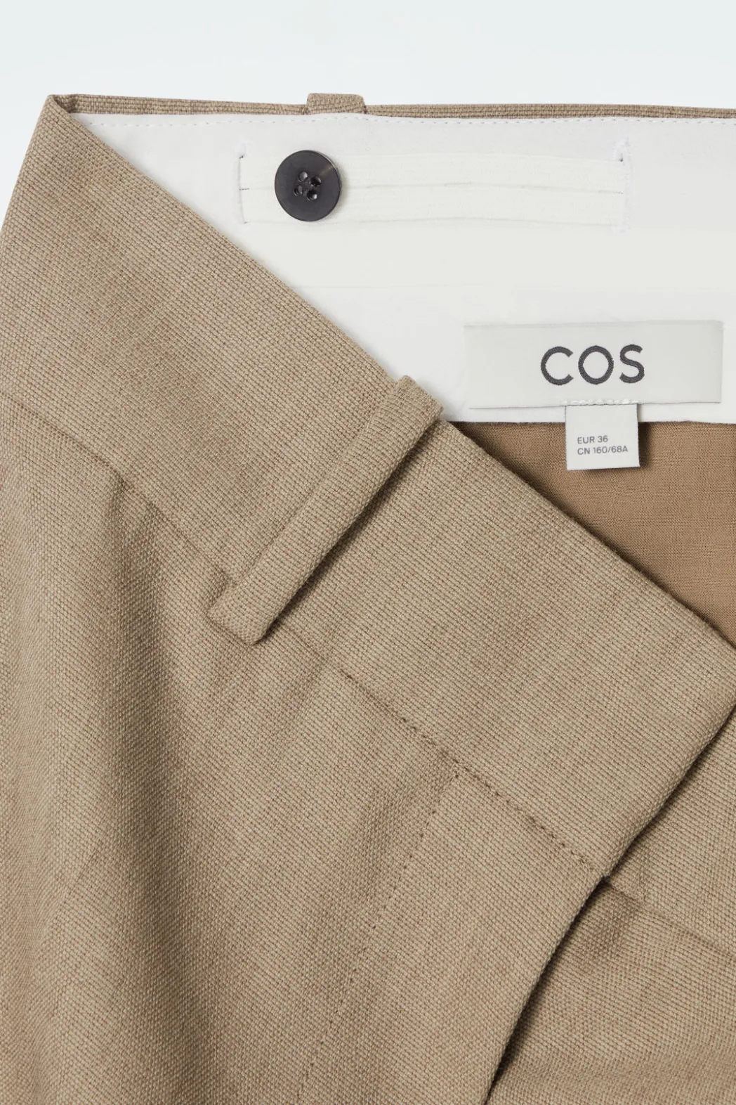 Outlet COS LONGLINE WOOL-BLEND TWILL SHORTS BEIGE